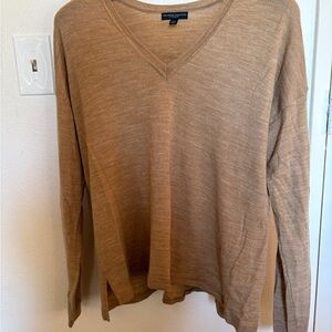 Lane Bryant Fine Merino Tan Sweater 18/20 XXL like new